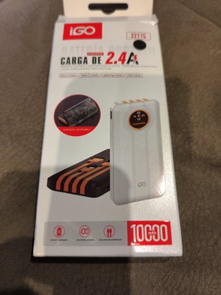 Power Bank iGO 10000mAh Carga Rápida 2.4A