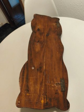 Perchero antiguo madera marquetería