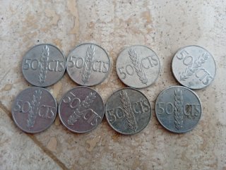 Lote de 14 monedas antiguas de Franco
