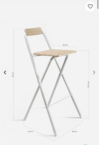 Taburete Alto de Cocina Plegable