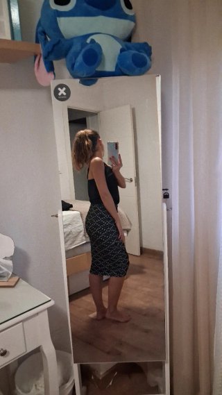Falda midi estampada