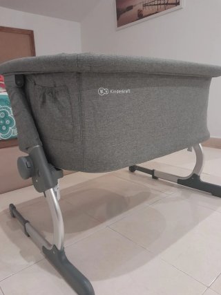Mini cuna colecho Kinderkraft gris