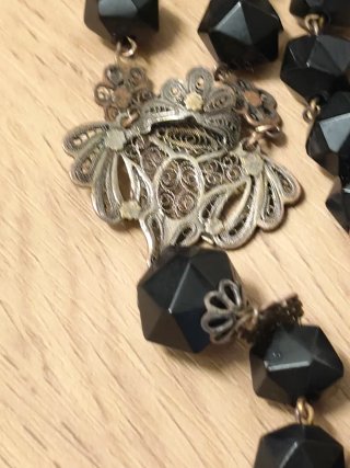 Oferta hoy Rosario Antiguo Azabache y Plata 100€
