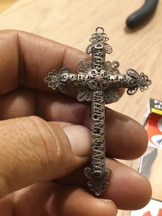 Oferta hoy Rosario Antiguo Azabache y Plata 100€