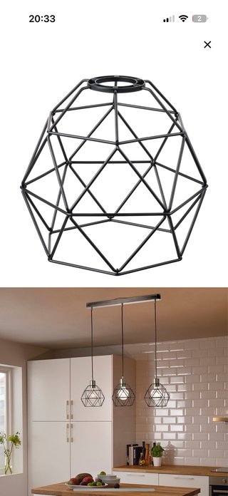 2 Pantallas de Lámpara Ikea Blanca y 1 montura