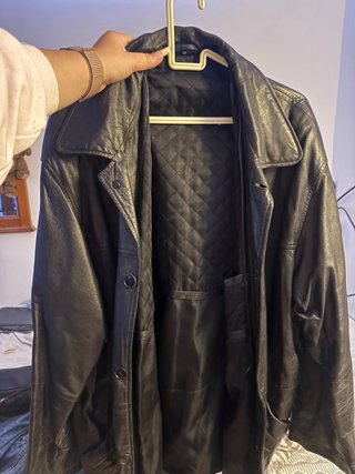 Chaqueta de Cuero Negra Talla 58