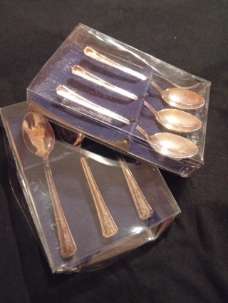 Set di 6 cucchiaini vintage silver plate