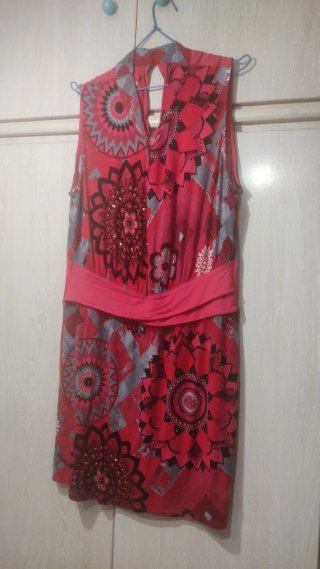 Vestido Estampado Rojo Desigual