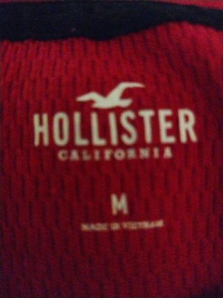 Jersey Hollister Rojo Cuello Redondo Talla M