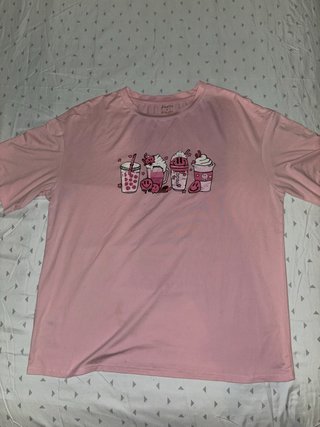 Camiseta Rosa SHEIN muy ancha