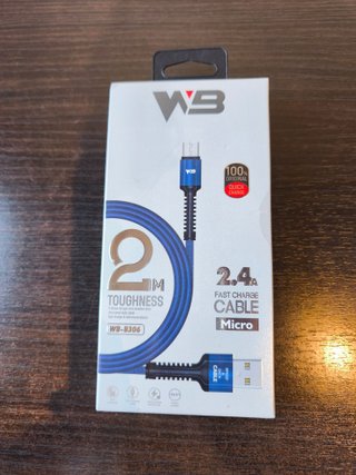 Cable Micro USB Carga Rápida 2m WB-8306