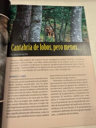 Revista Los Cantabros 2018.  Los Lobos