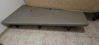 Somier Base Tapizada Gris