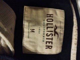 Jersey Hollister Manga Larga Negro Talla M