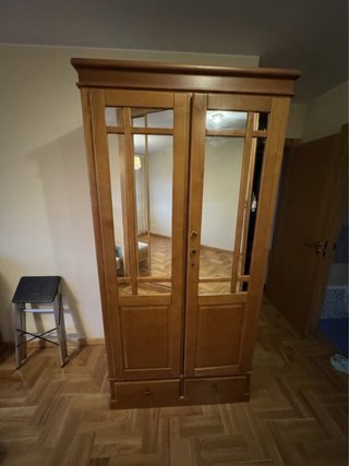Guardaroba in Legno Massello con Specchi