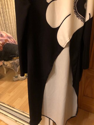 Vestido Abierto Negro y Blanco
