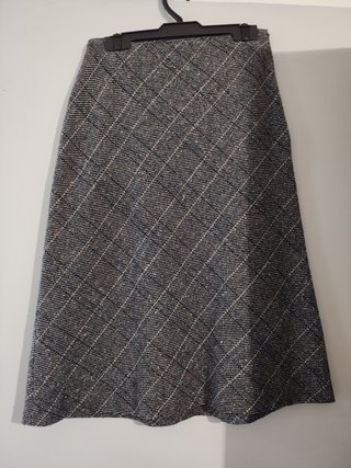Falda midi de invierno a cuadros - Talla M - perfe
