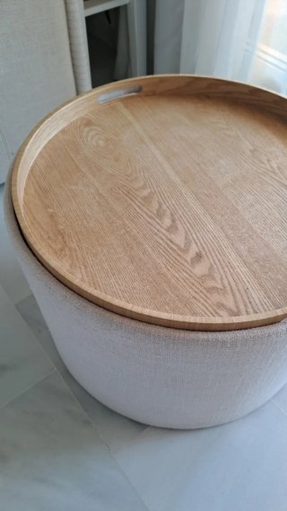 Mesa centro redonda Sklum madera