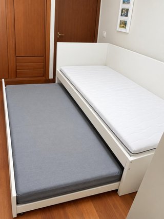 Cama Nido Blanca 90cm con 2 Colchones