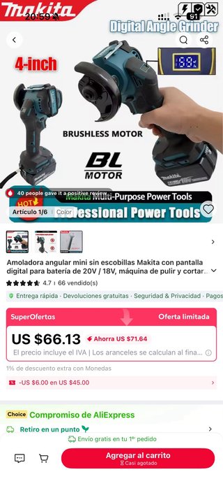 Radial Makita a Batería 18V