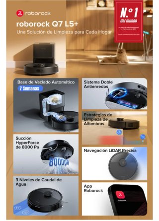 Robot Aspirador y Fregador Roborock Q7L5+