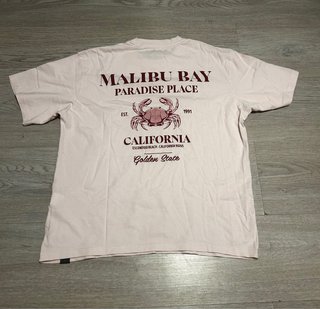 Camiseta Pull&Bear Rosa con Estampado