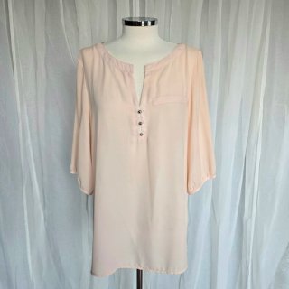 Blusa Fluida Rosa Melocotón