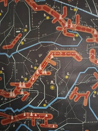 Mapa Mural Antiguo de España (1954)