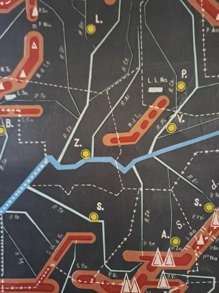 Mapa Mural Antiguo de España (1954)