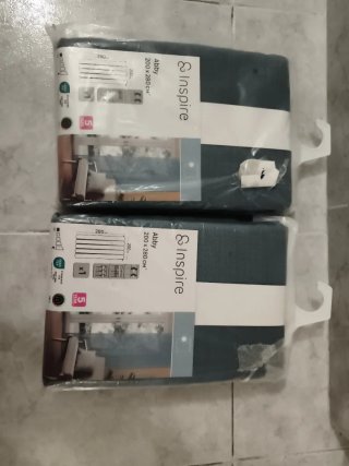 2 Cortinas Inspire Abby 200x280cm de color azul