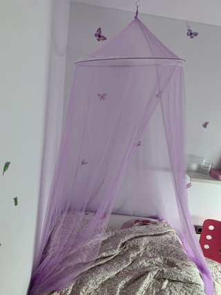Dosel de cama lila