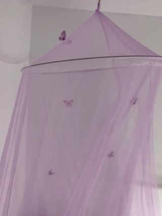 Dosel de cama lila