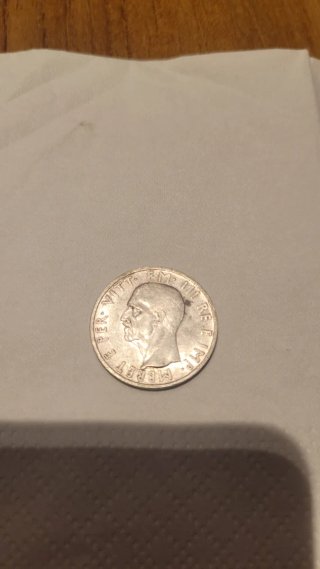 Moneda Albania 5 Leke 1939 Rara