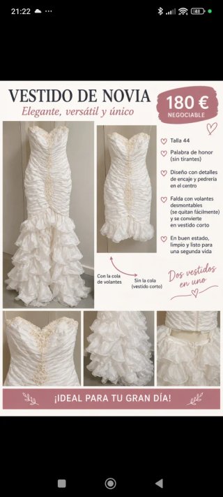 Vestido de Novia Talla 44
