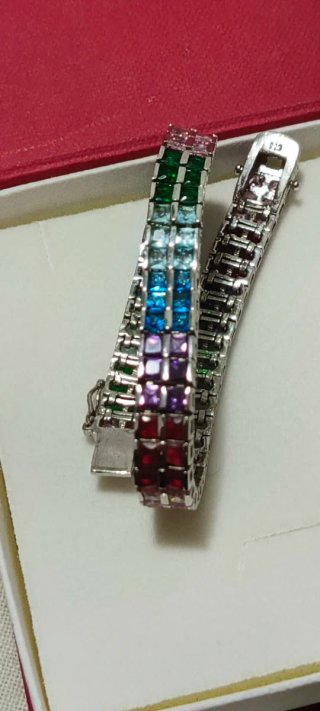Pulsera de Plata con Cristales Swarovski