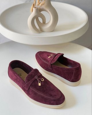 Mocasines Loro Piana Burdeos