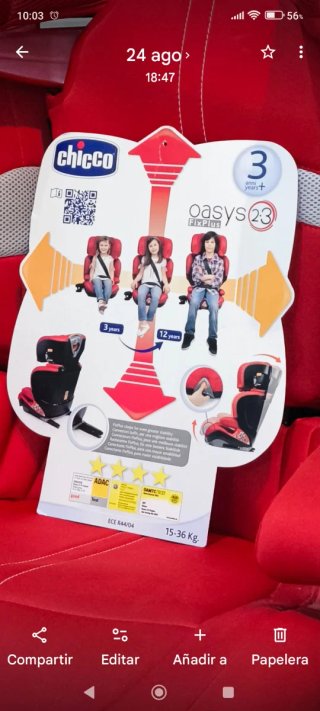 Silla coche Chicco Oasys FixPlus