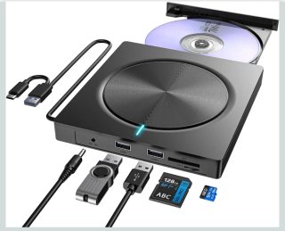 Lector y Grabadora CD/DVD Externa USB