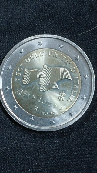 Moneda 2 Euros Italia 2011 150 Aniversario
