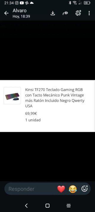 Teclado y Ratón Negro