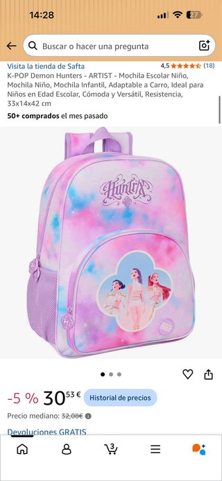Mochila Huntrix Kpop Design Hunters