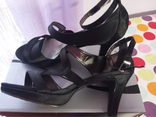 Zapatos de Fiesta de Satén Negros Talla 40