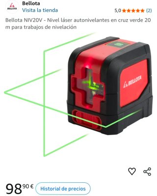 Nivel Láser en Cruz Bellota NIV20V