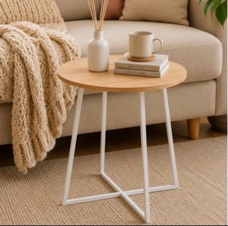 Mesa auxiliar madera estilo nórdico