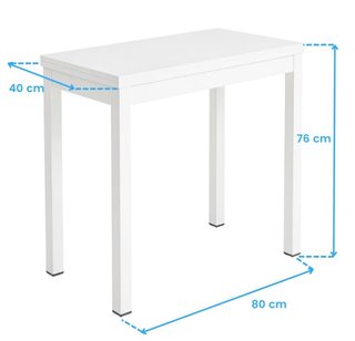 Mesa de cocina extensible blanca NUEVA