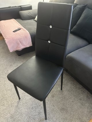 6 Sillas polipiel Negras