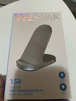 Soporte Carga Inalámbrica WESDAR 15W