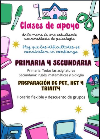 Profesora particular de primaria y secundaria