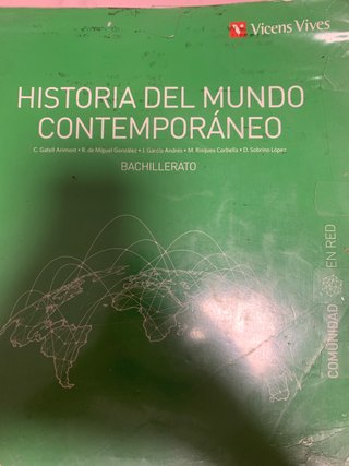Historia del mundo contemporáneo, 1 Bachillerato