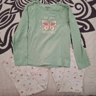 Pijama niña Orchestra verde mariposa